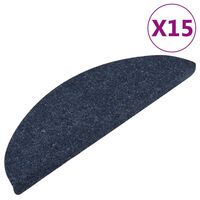 vidaXL Samoljepljivi otirači za stepenice 15 kom 56x17x3 cm plavi