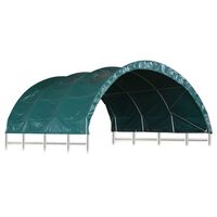 vidaXL Cort pentru animale, verde, 3,7x3,7 m, PVC