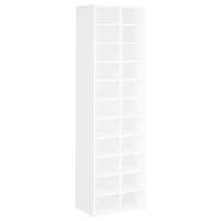 vidaXL Armoire à chaussures Blanc 54x34x183 cm Bois d'ingénierie