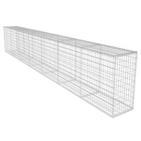 vidaXL horganyzott acél gabion fal fedéllel 600 x 50 x 100 cm