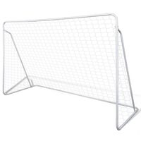 vidaXL fodboldmål med net 240x90x150 cm stål