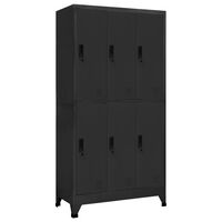 vidaXL Locker Cabinet Anthracite 90x45x180 cm Steel