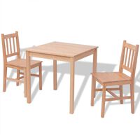 vidaXL Conjunto de comedor 3 piezas madera de pino