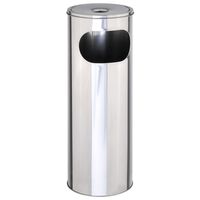 HI Stand Ashtray and Bin Silver 58 cm