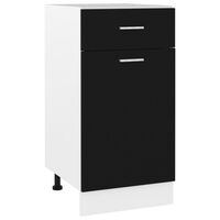 vidaXL Armario bajo cajón cocina madera ingeniería negro 40x46x81,5cm