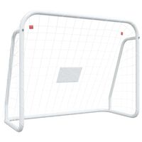 vidaXL Nogometni gol s mrežom bijeli 125x96x60 cm čelik i poliester