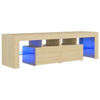 vidaXL TV ormarić s LED svjetlima boja hrasta sonome 140x36,5x40 cm