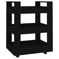 vidaXL Carrito de cocina madera contrachapada negro 60x45x80 cm