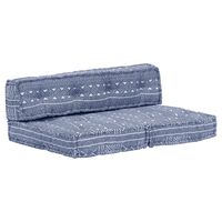 vidaXL Pouffe Indigo Fabric