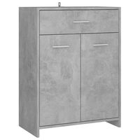 vidaXL Armario de baño madera contrachapada gris hormigón 60x33x80 cm