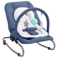 vidaXL Babywippe Marineblau Stahl