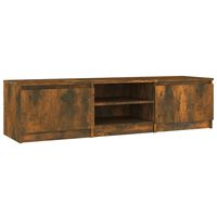 vidaXL Tv-meubel 140x40x35,5 cm bewerkt hout gerookt eikenkleurig