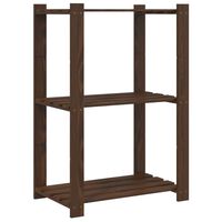 vidaXL Support de rangement à 3 niveaux marron 60x38x90 cm bois de pin