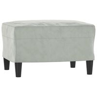 vidaXL Footstool Light Grey 60x50x41 cm Velvet