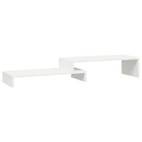 vidaXL Monitor Stand White (52-101)x22x14 cm Solid Wood Pine