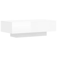 vidaXL Table basse blanc brillant 100x49,5x31 cm bois d'ingénierie