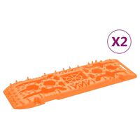 vidaXL Gripplaten 2 st 107x31x7 cm nylon oranje