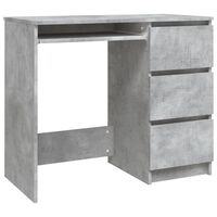 vidaXL Bureau Gris béton 90x45x76 cm Bois d’ingénierie