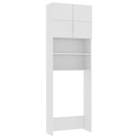 vidaXL Meuble de machine à laver Blanc 64x25,5x190cm Bois d'ingénierie