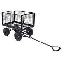 vidaXL Carrinho de mão para jardim 350 kg preto