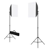 vidaXL Professional Studio Lights 2 pcs 40x60 cm Steel Black