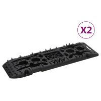 vidaXL Greppmattor 2 st svart 107x31x7 cm nylon