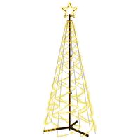 vidaXL Árbol de Navidad cónico 200 LED blanco cálido 70x180 cm