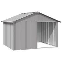 vidaXL Dog House Grey 116.5x103x81.5 cm Galvanised Steel