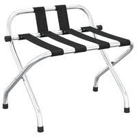 vidaXL Luggage Rack with Backrest Silver 56x39x52cm