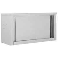 vidaXL Armoire de cuisine avec portes coulissantes 90x40x50 cm Inox