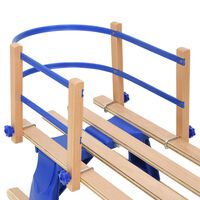 vidaXL Respaldo para trineo madera contrachapada azul