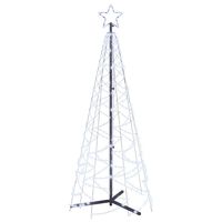 vidaXL Kegelkerstboom 200 LED's 70x180 cm koudwit