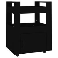 vidaXL Carrito de cocina madera contrachapada negro 60x45x80 cm