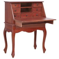 vidaXL Bureau secrétaire Marron 78x42x103 cm Bois d'acajou massif