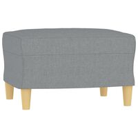 vidaXL Footstool Light Grey 60x50x41 cm Fabric