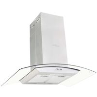 vidaXL Campana extractora de techo 90 cm acero inoxidable 756 m³/h LED