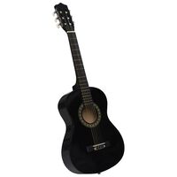 vidaXL Classical Guitar for Beginner and Kids Black 1/2 34"