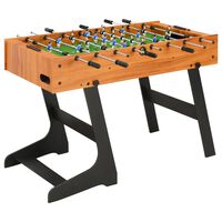 vidaXL Skladací stolný futbal bledohnedý 121x61x80 cm