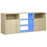 vidaXL TV Cabinet with LED Lights Sonoma Oak 120x30x50 cm