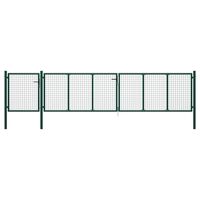 vidaXL Garden Gate Steel 500x100 cm Green