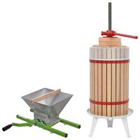 vidaXL 2 Piece Fruit & Wine Press and Crusher Set