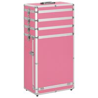 vidaXL Make-up Trolley Aluminium Pink