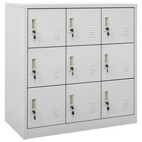 vidaXL Locker Cabinet Light Grey 90x45x92.5 cm Steel