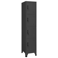 vidaXL Locker Cabinet Anthracite 38x45x180 cm Steel