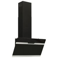 vidaXL Campana extractora pared acero y vidrio templado negro 60 cm