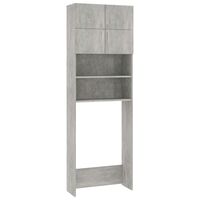 vidaXL Meuble pour machine à laver Gris béton 64x25,5x190 cm Aggloméré