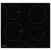 vidaXL Induction Hob with 4 Burners Touch Control Glass 7000 W