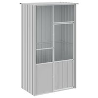 vidaXL Kuş Kafesi Gri 115x78x200 cm Galvaniz Çelik