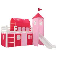 vidaXL Kinderhoogslaper met glijbaan en ladder 208x230 cm grenenhout