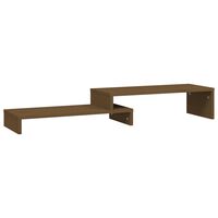 vidaXL Monitor Stand Honey Brown (52-101)x22x14 cm Solid Wood Pine